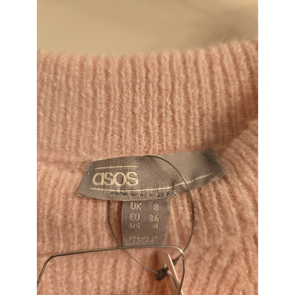ASOS Womens Pink Long Sleeve Sweater Size 4 NWT - Picture 2 of 8